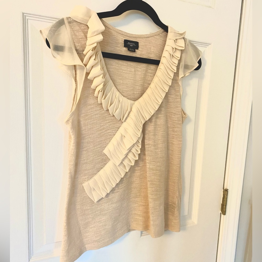 Anthropologie Deletta Cream Tank